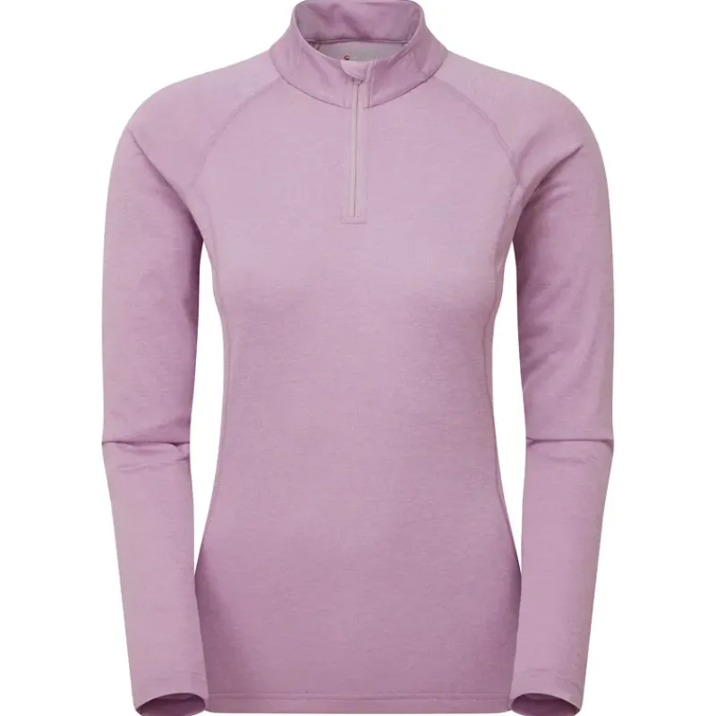 Montane T-Shirts & Baselayers-Womens Dart Zip Neck - Allium
