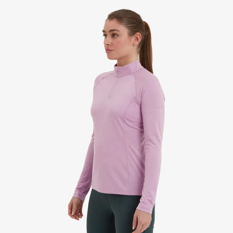 Montane T-Shirts & Baselayers-Womens Dart Zip Neck - Allium