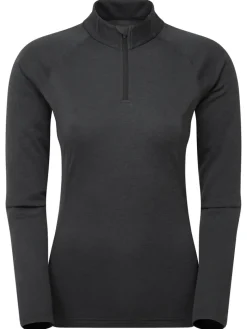 Montane T-Shirts & Baselayers-Womens Dart Zip Neck - Black
