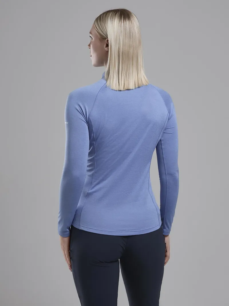 Montane T-Shirts & Baselayers-Womens Dart Zip Neck - Cornflower