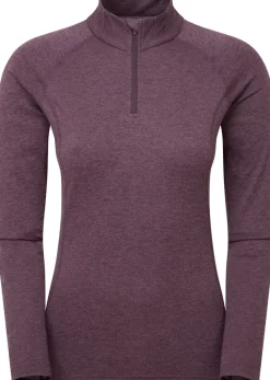 Montane T-Shirts & Baselayers-Womens Dart Zip Neck - Mulberry
