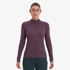 Montane T-Shirts & Baselayers-Womens Dart Zip Neck - Mulberry