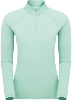 Montane T-Shirts & Baselayers-Womens Dart Zip Neck - Sea Mist