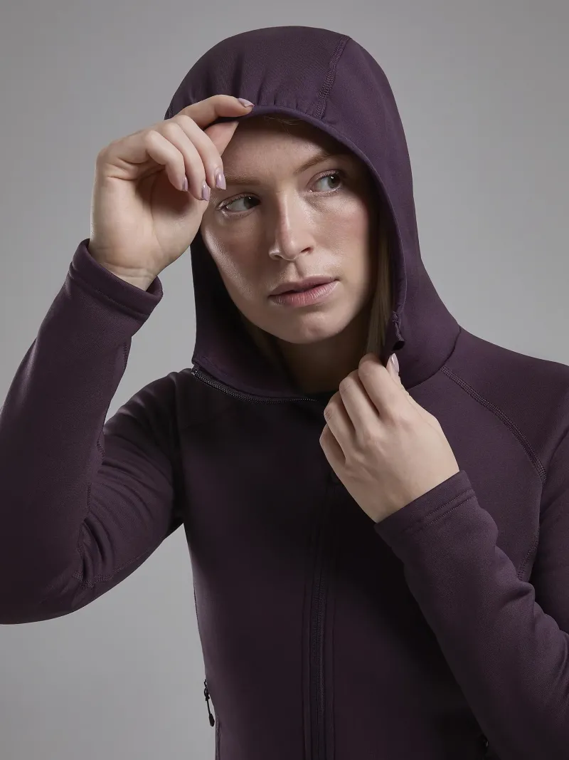 Montane Fleece & Mid Layer-Womens Fury Hoodie - Mulberry