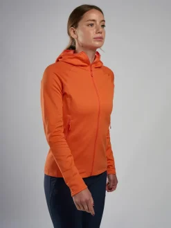 Montane Fleece & Mid Layer-Womens Fury Lite Hoodie - Tigerlily