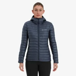 Montane Insulated Jackets-Womens Icarus Lite Hoodie - Eclipse Blue