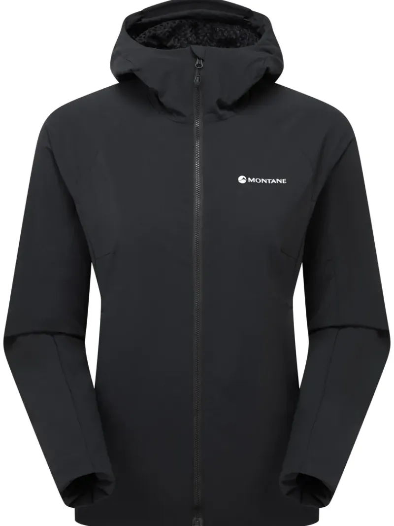 Montane Softshell Jackets-Womens Khamsin Hoodie - Black