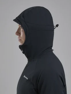 Montane Softshell Jackets-Womens Khamsin Hoodie - Black