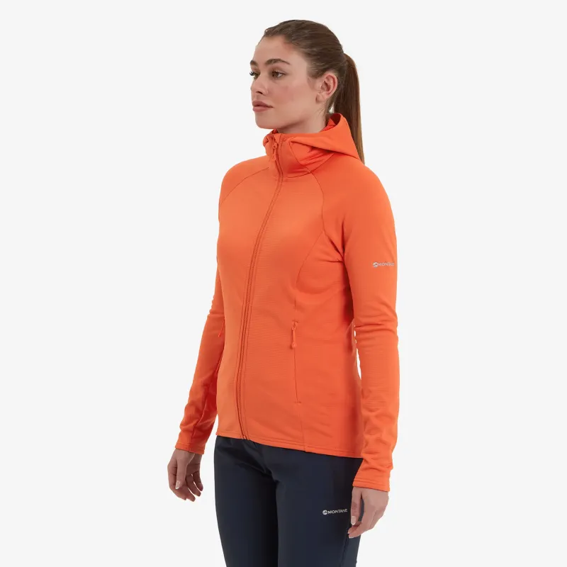 Montane Fleece & Mid Layer-Womens Protium Hoodie - Tigerlily
