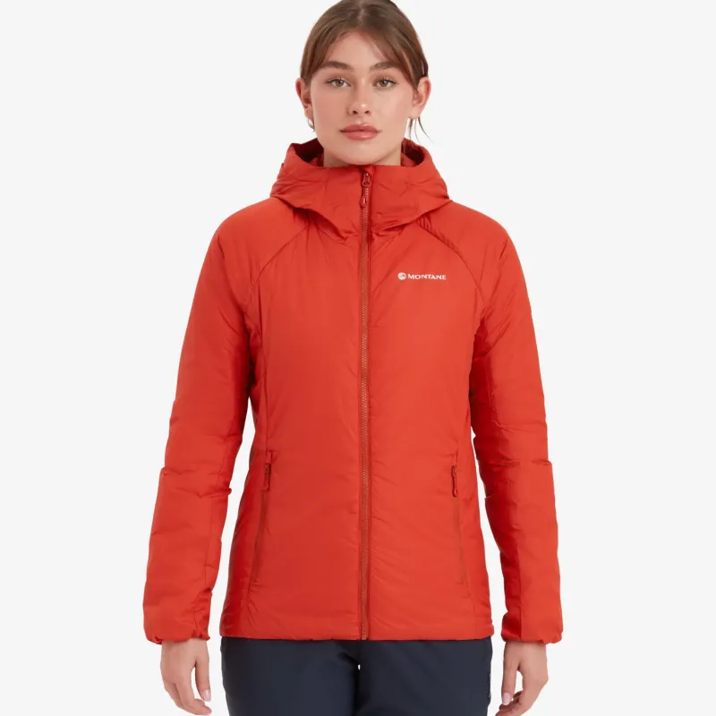 Montane Insulated Jackets-Womens Respond Hoodie - Saffron Red