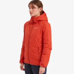 Montane Insulated Jackets-Womens Respond Hoodie - Saffron Red