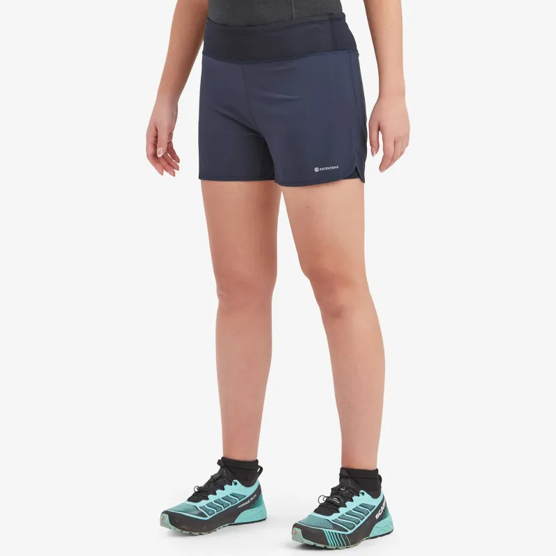 Montane Shorts & Skirts-Womens Slipstream Twin Skin Shorts - Eclipse Blue