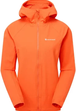 Montane Softshell Jackets-Womens Tenacity Hoodie - Tigerlily