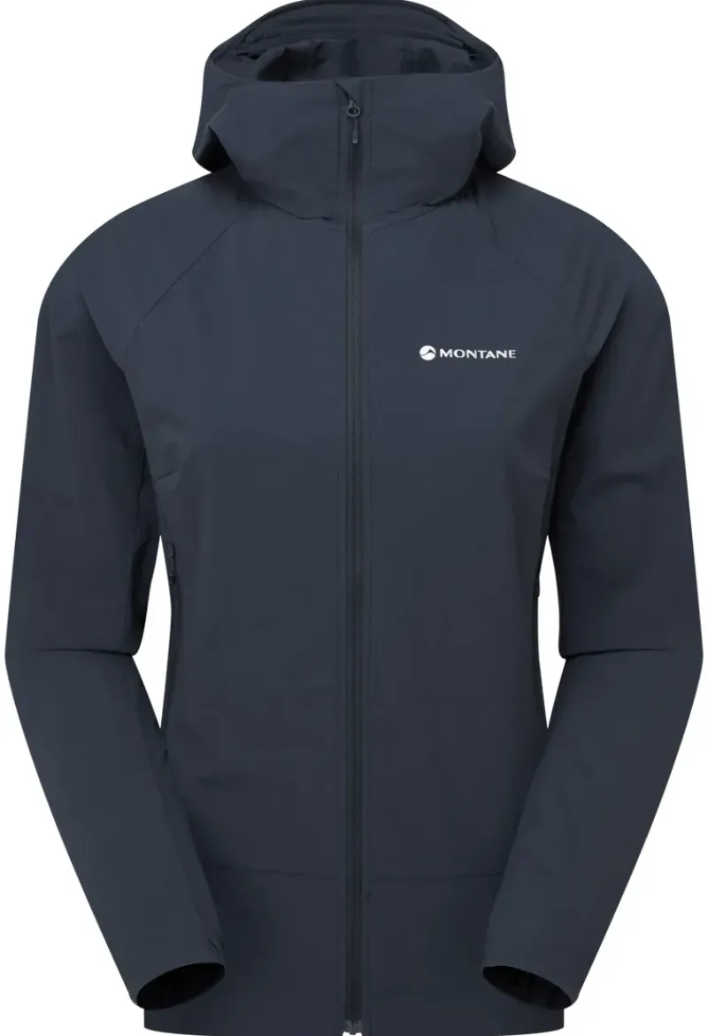 Montane Softshell Jackets-Womens Tenacity Nano Hoodie - Eclipse Blue