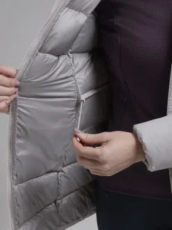 Montane Insulated Jackets-Womens Tundra Hoodie - Oyster