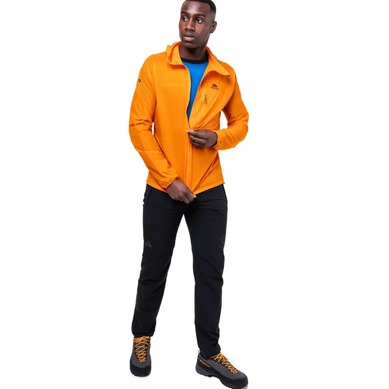 Mountain Equipment Softshell Jackets-Mens Aerofoil Hooded Jacket - Ember