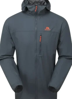 Mountain Equipment Softshell Jackets-Mens Aerofoil Hooded Jacket - Blue Nights