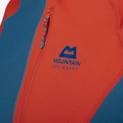 Mountain Equipment T-Shirts & Baselayers-Mens Aiguille Hooded Top - Dusk-Red Rock