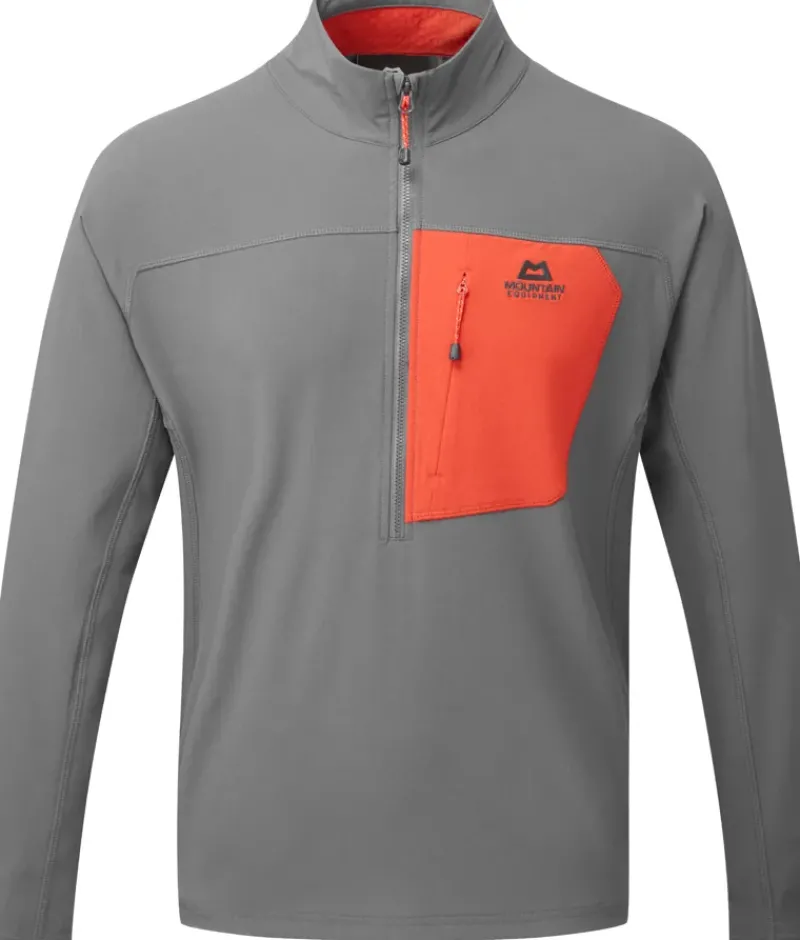Mountain Equipment Softshell Jackets-Mens Arrow 1/4 Zip - Anvil-Redrock