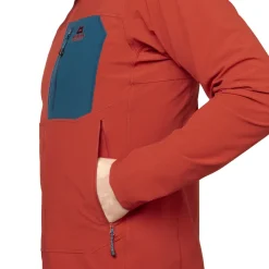 Mountain Equipment Softshell Jackets-Mens Arrow 1/4 Zip - Anvil-Redrock