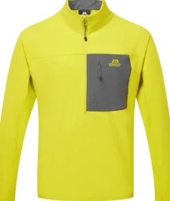 Mountain Equipment Softshell Jackets-Mens Arrow 1/4 Zip - Vine-Anvil Grey