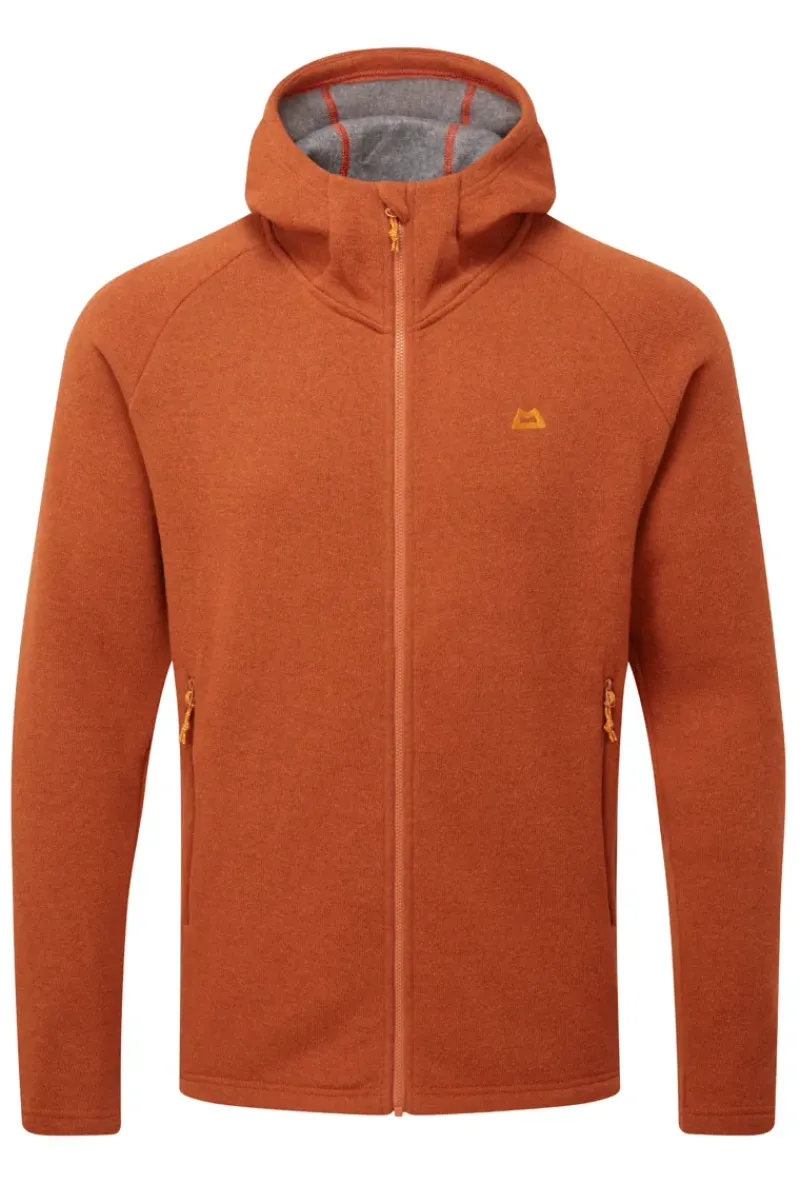 Mountain Equipment Fleece & Mid Layer-Mens Braldu Hooded Jacket - Rust