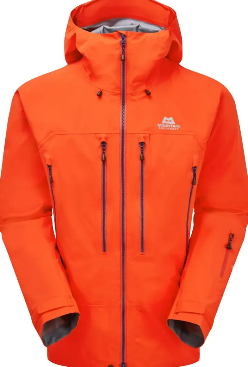 Mountain Equipment Waterproof Jackets-Mens Changabang Jacket - Cardinal Orange
