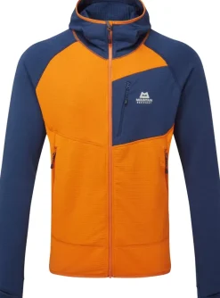 Mountain Equipment Fleece & Mid Layer-Mens Eclipse Hooded Jacket - Rust-Medieval