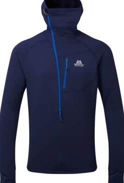 Mountain Equipment Fleece & Mid Layer-Mens Eclipse Hooded Zip-T - Medieval Blue