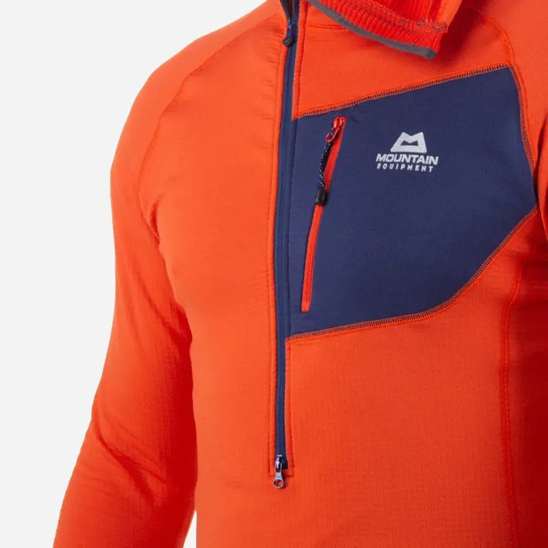 Mountain Equipment Fleece & Mid Layer-Mens Eclipse Hooded Zip-T - Medieval Blue