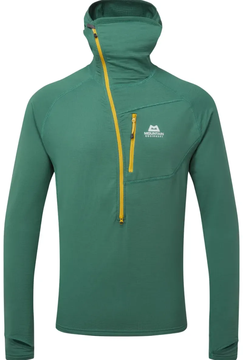Mountain Equipment Fleece & Mid Layer-Mens Eclipse Hooded Zip-T - Fern