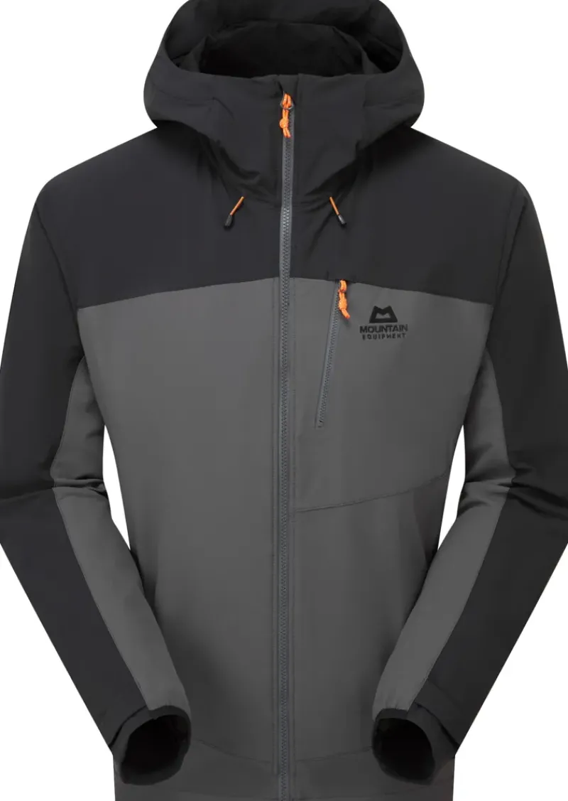 Mountain Equipment Softshell Jackets-Mens Frontier Jacket - Anvil Grey-Black