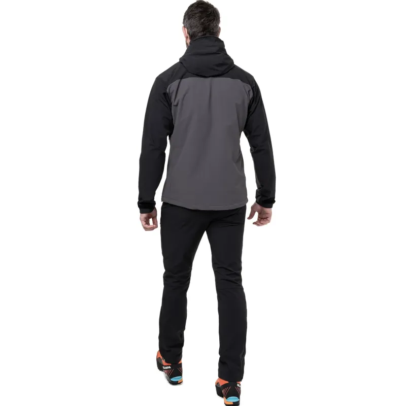 Mountain Equipment Softshell Jackets-Mens Frontier Jacket - Anvil Grey-Black