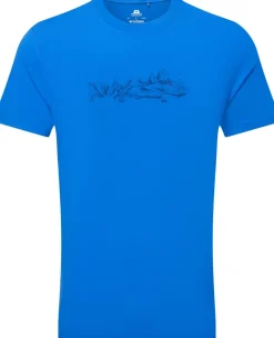 Mountain Equipment T-Shirts & Baselayers-Mens Groundup Skyline Tee - Atlantic Blue
