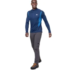 Mountain Equipment T-Shirts & Baselayers-Mens Ignis LS Zip Tee - Admiral-Atlantic