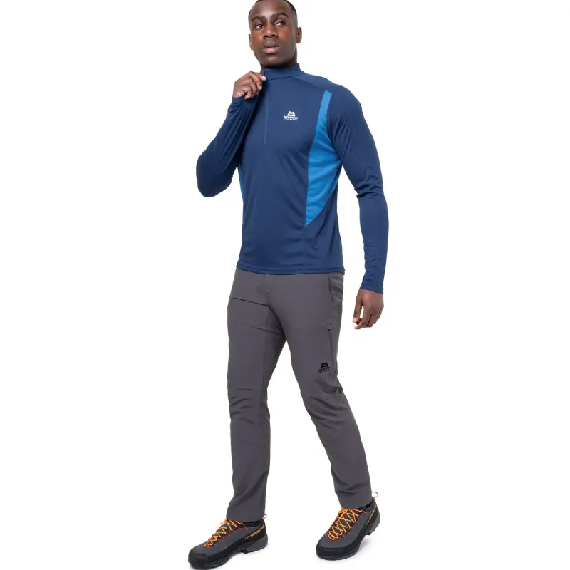Mountain Equipment T-Shirts & Baselayers-Mens Ignis LS Zip Tee - Cosmos-Dusk