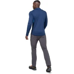 Mountain Equipment T-Shirts & Baselayers-Mens Ignis LS Zip Tee - Cosmos-Dusk