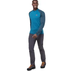 Mountain Equipment T-Shirts & Baselayers-Mens Nava LS Zip T - Majolica Blue