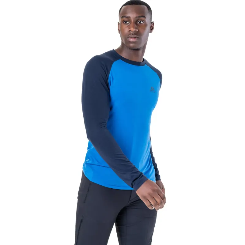 Mountain Equipment T-Shirts & Baselayers-Mens Redline LS Tee - Acid Stripe-Denim