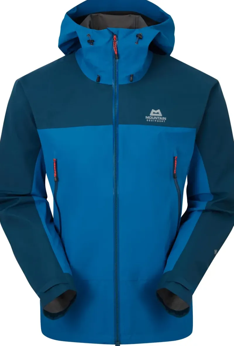 Mountain Equipment Waterproof Jackets-Mens Saltoro Jacket - Mykonos-Majolica
