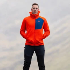 Mountain Equipment Fleece & Mid Layer-Mens Shroud Hooded Jacket - Cardinal-Admiral