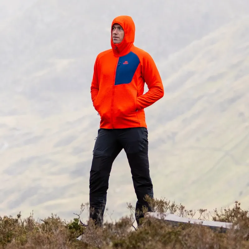Mountain Equipment Fleece & Mid Layer-Mens Shroud Hooded Jacket - Cardinal-Admiral