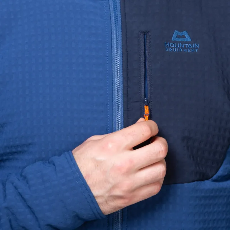 Mountain Equipment Fleece & Mid Layer-Mens Shroud Hooded Jacket - Cardinal-Admiral