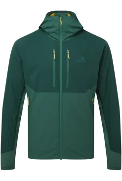 Mountain Equipment Fleece & Mid Layer-Mens Switch Pro Hooded Jacket - Pine-Fern