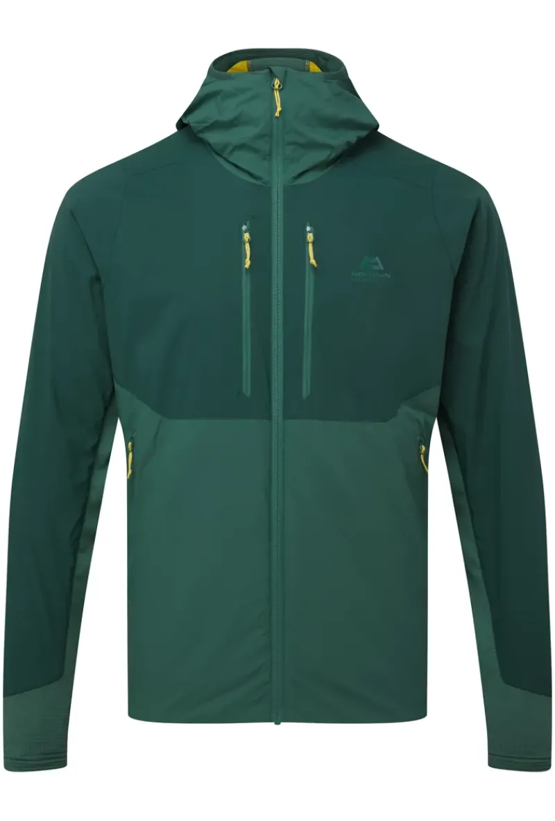 Mountain Equipment Fleece & Mid Layer-Mens Switch Pro Hooded Jacket - Pine-Fern