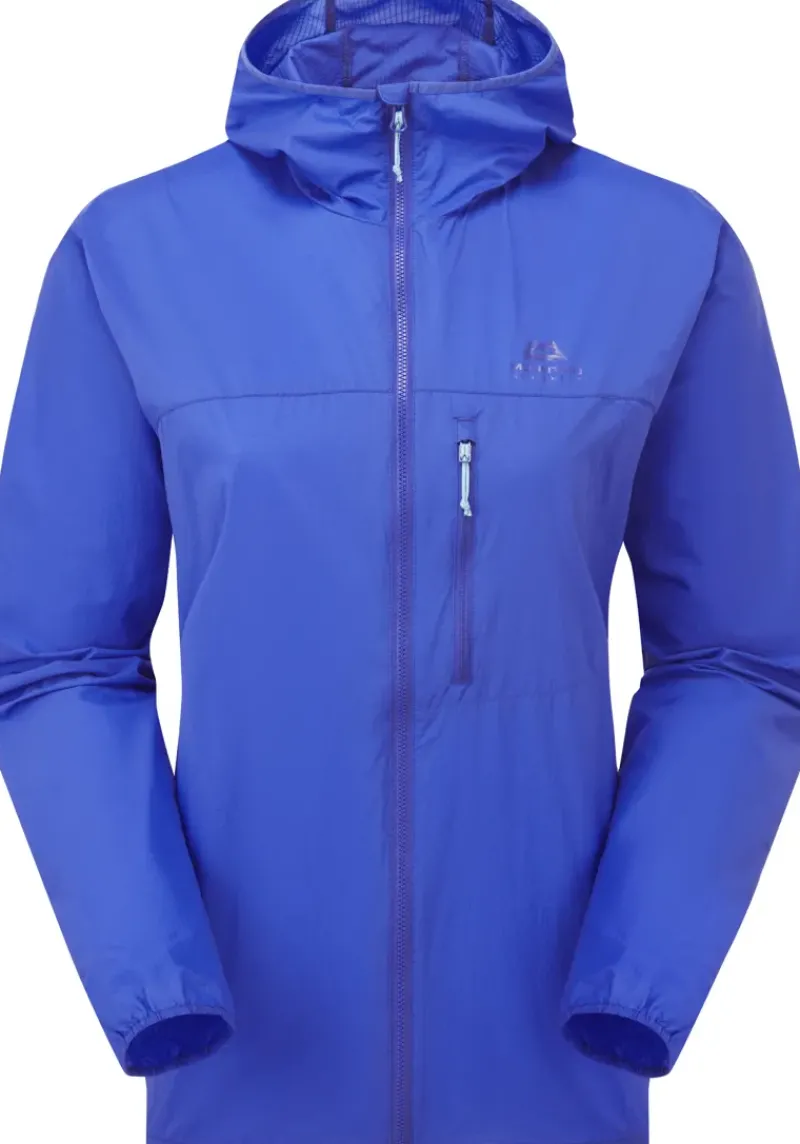Mountain Equipment Softshell Jackets-Womens Aerofoil Hooded Jacket - Vivid Blue