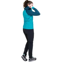 Mountain Equipment Fleece & Mid Layer-Womens Aiguille Hooded Top - Topaz-Majolica