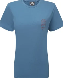 Mountain Equipment T-Shirts & Baselayers-Womens Alpenglow Tee - Stellar Blue