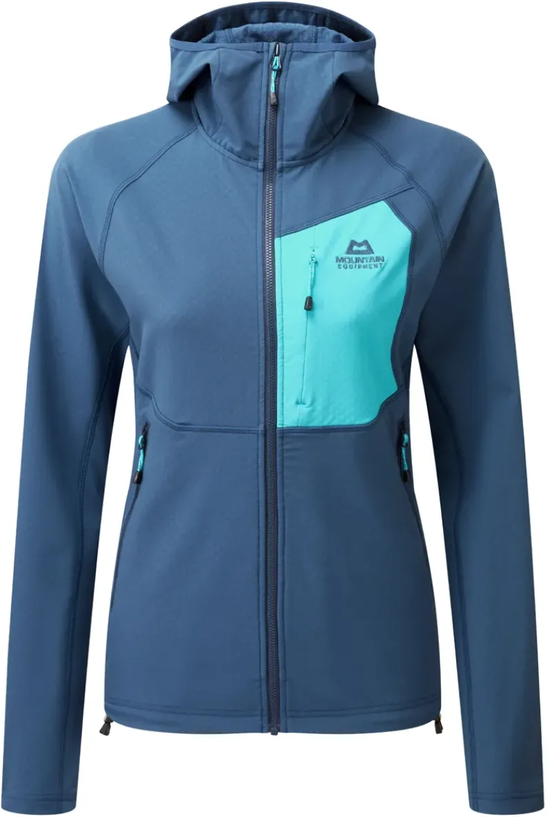 Mountain Equipment Softshell Jackets-Womens Arrow Hooded Jacket - Dusk-Topaz