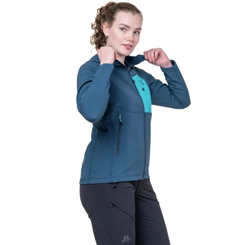 Mountain Equipment Softshell Jackets-Womens Arrow Hooded Jacket - Dusk-Topaz